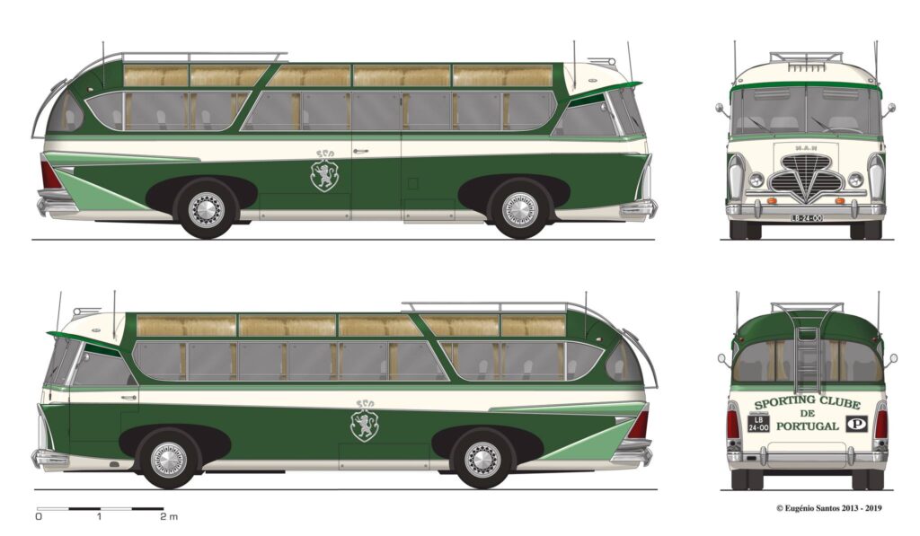 Autocarro Sporting Clube Portugal - 1956 - Man J D MARTINS - Equipa Principal Futebol