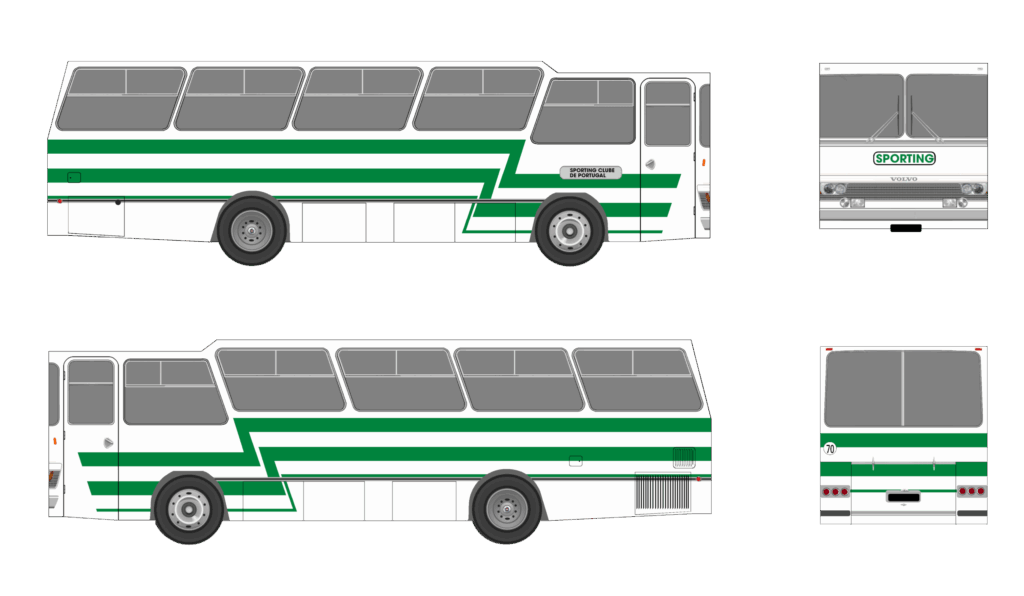 Autocarro Sporting Clube Portugal - 1980 - Volvo - Equipa Principal Futebol