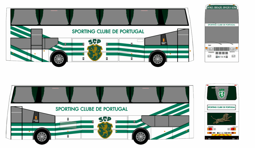 Autocarro Sporting Clube Portugal - 1995-1998 - Volvo B10M MKIII - Equipa Principal Futebol