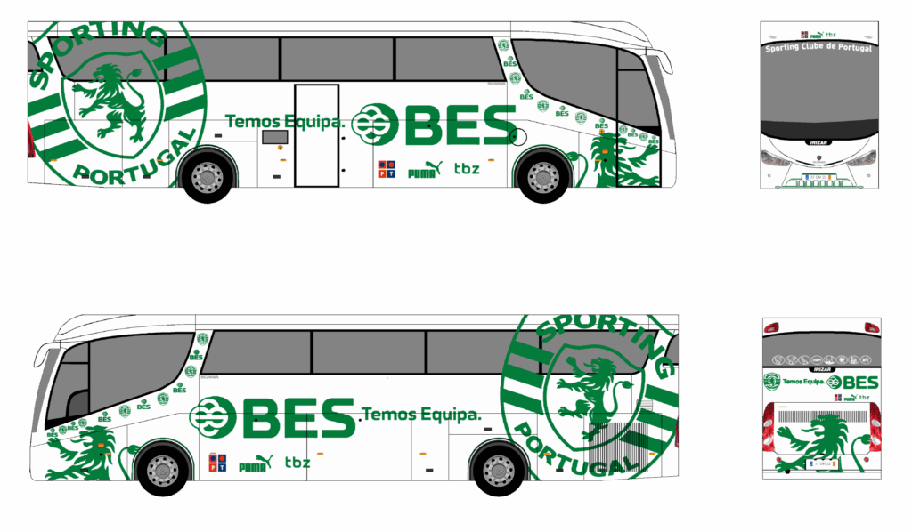 Autocarro Sporting Clube Portugal - 2007 Branco - Scania K420EB Irizar PB - Equipa Principal Futebol
