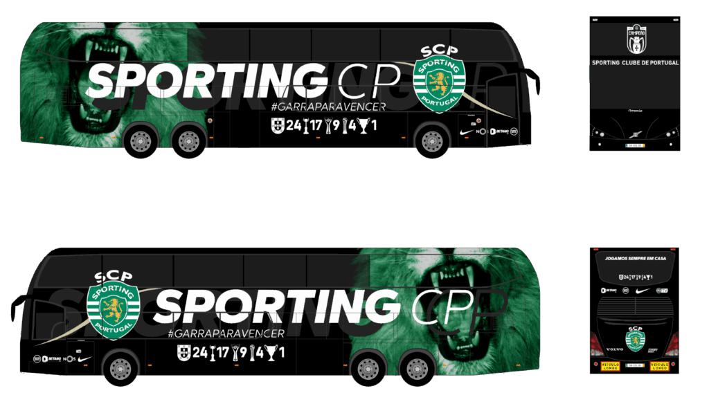 Autocarro Sporting Clube Portugal - 2024-2025 - Volvo Atomic 9 - Equipa Principal Futebol - Campeão
