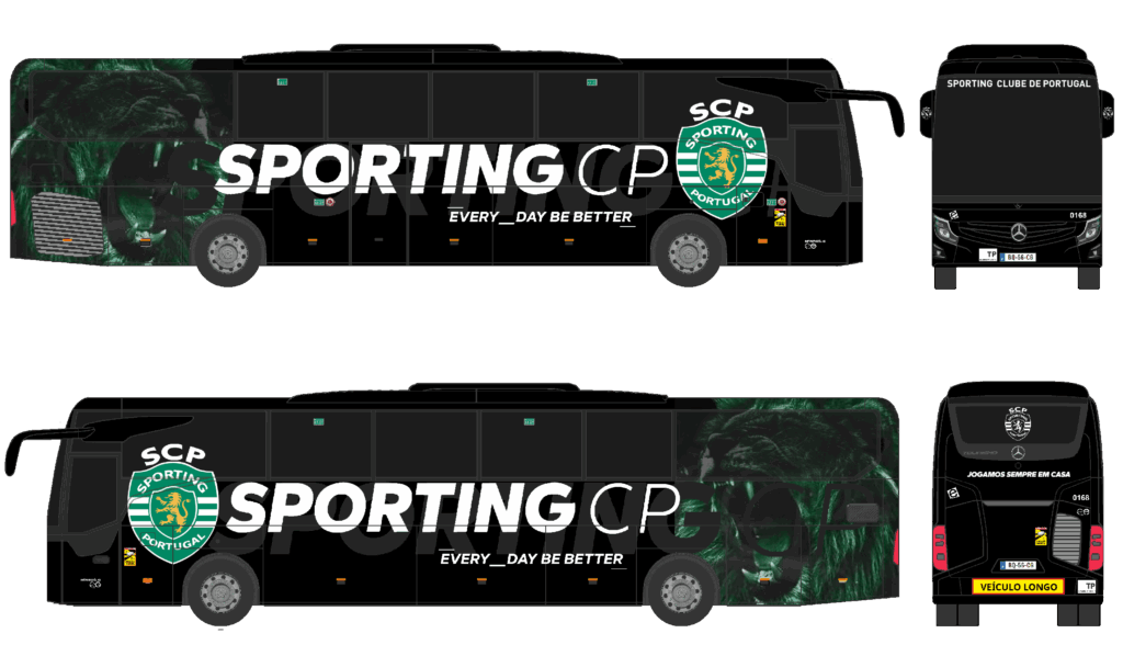 Autocarro Sporting Clube Portugal - 2025 Mercedes Benz O 410 - Turismo M2 2018 - Modalidades